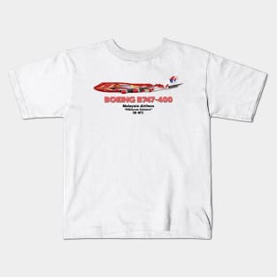 Boeing B747-400 - Malaysia Airlines "Hibiscus Colours" Kids T-Shirt